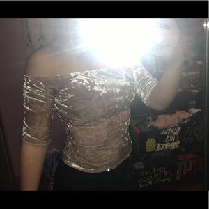 Velvet crop top